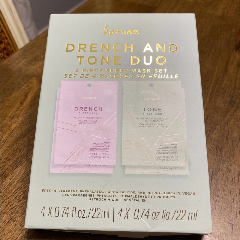 Karuna Drench & Tone Duo Sheet Mask Set 4-Piece Hydrating
Brightening